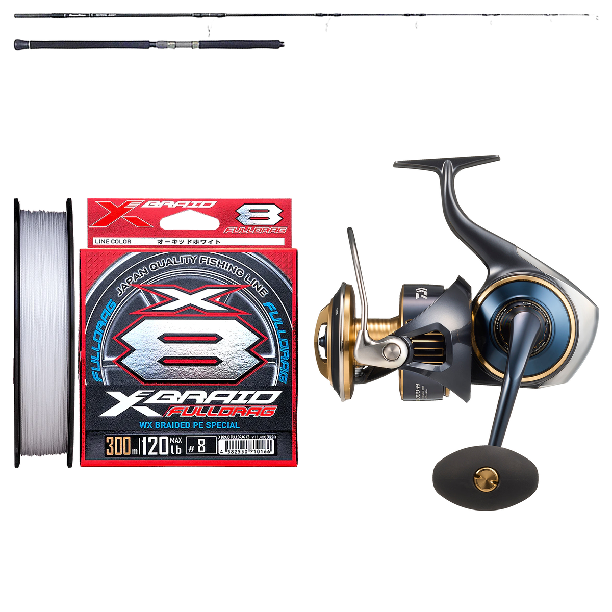 Daiwa - 25 SALTIGA 18000-H + Ripple Fisher - OceanRidge Reversal GT80 Nano Topwater Combo