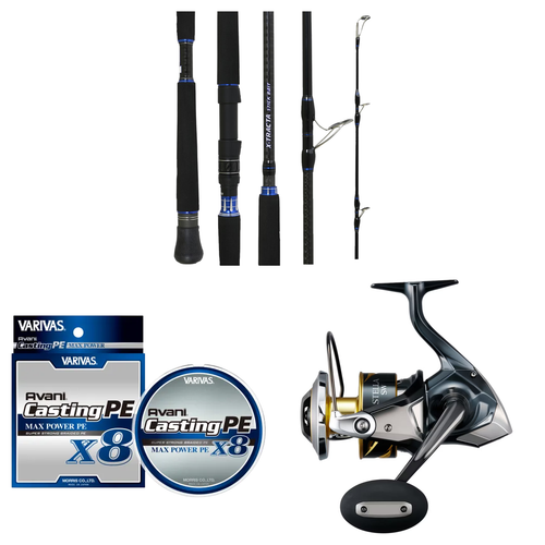 Shimano - 25 STELLA SW 14000XG + Samurai - X-Tracta Stickbait 8' PE4-6 Topwater Combo