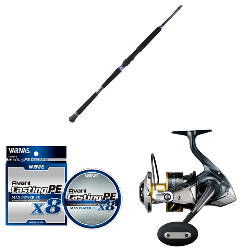 Shimano - 25 STELLA SW 14000XG + Samurai - X-Tracta Pop 7'6 PE 6-8 Topwater Combo