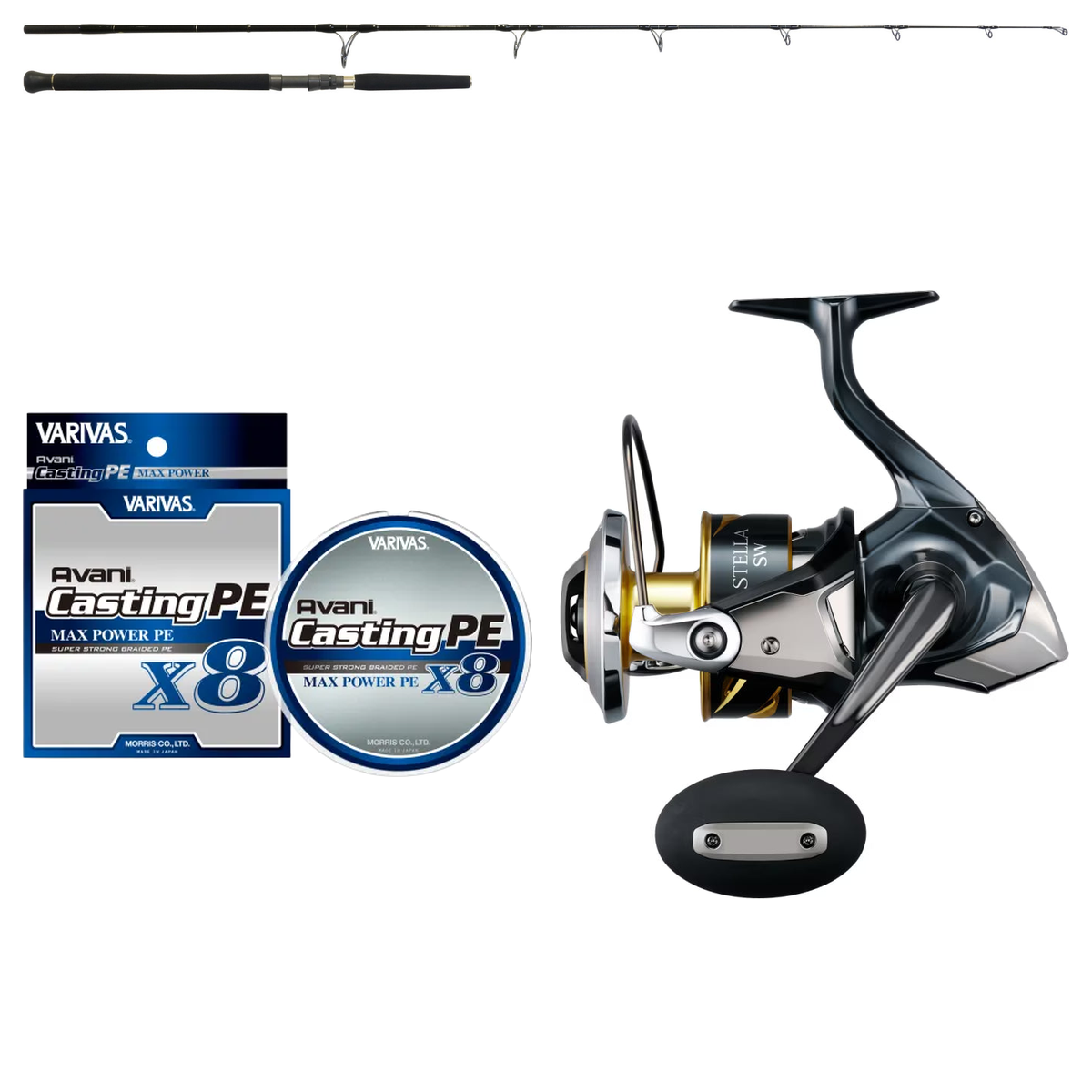 Shimano - 25 STELLA SW 14000XG + Yamaga Blanks - BlueSniper 82/6 Topwater Combo