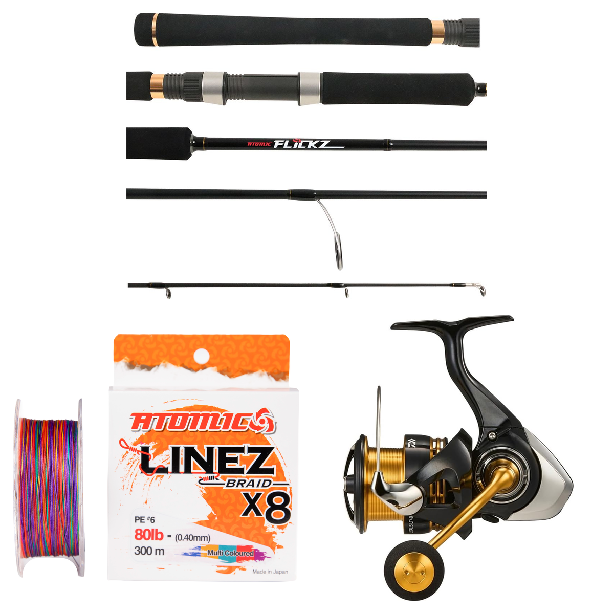 Daiwa - 23 LEGALIS LT4000-CXH + Atomic - Flickz Spin Medium Heavy, 6'10, 12-24lb Softbaiting Combo