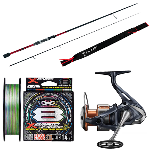 Shimano - 26 NASCI C3000HG + Assassin - Allure Spin 7MH 2pc Softbaiting Combo