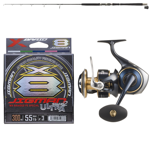 Daiwa - 25 SALTIGA 14000-P + Zenaq - FOKEETO FS56-J10 IKARI Mechanical Jigging Combo