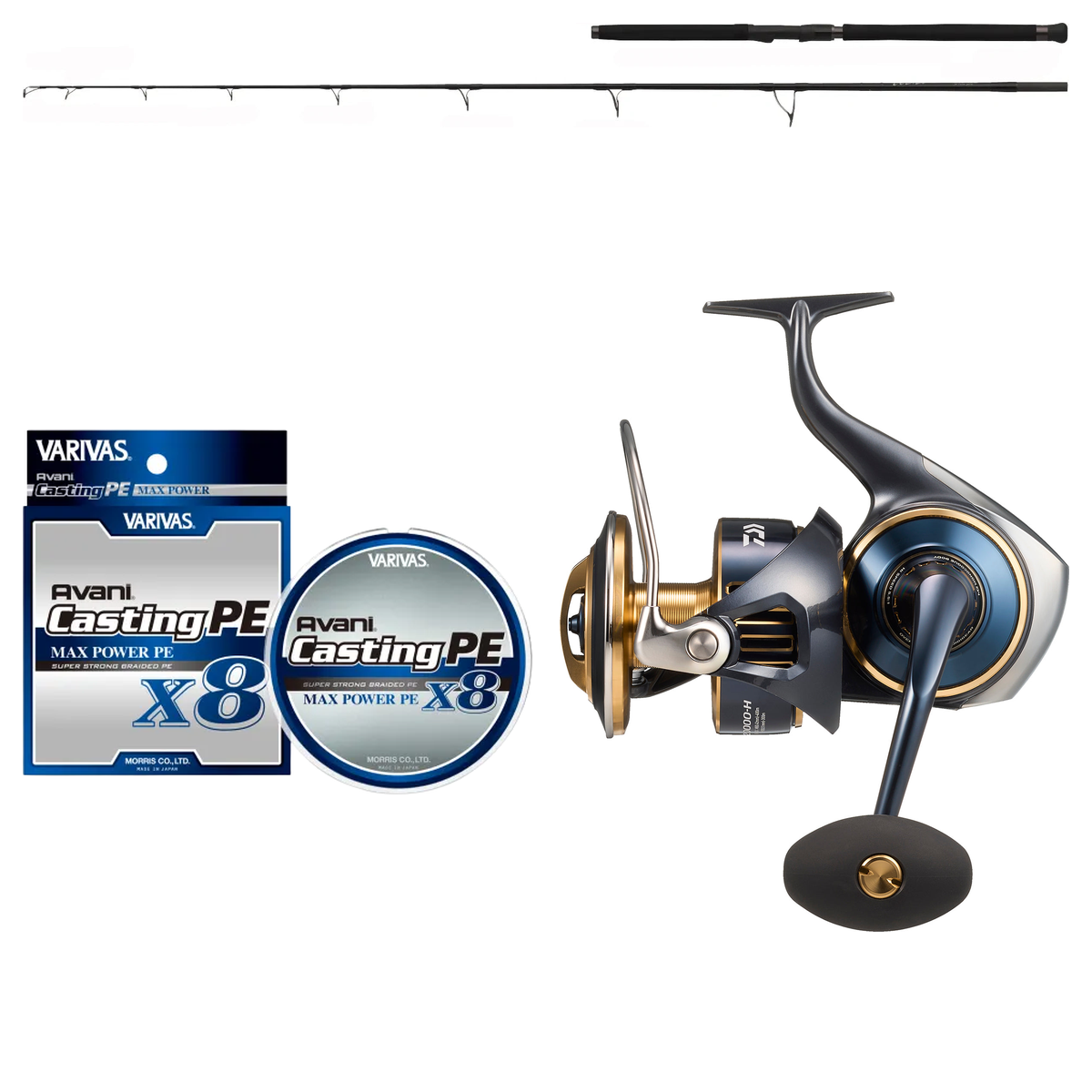 Daiwa - 25 SALTIGA 20000-H + Zenaq - Tobizo TC86-110G Type R Topwater Combo