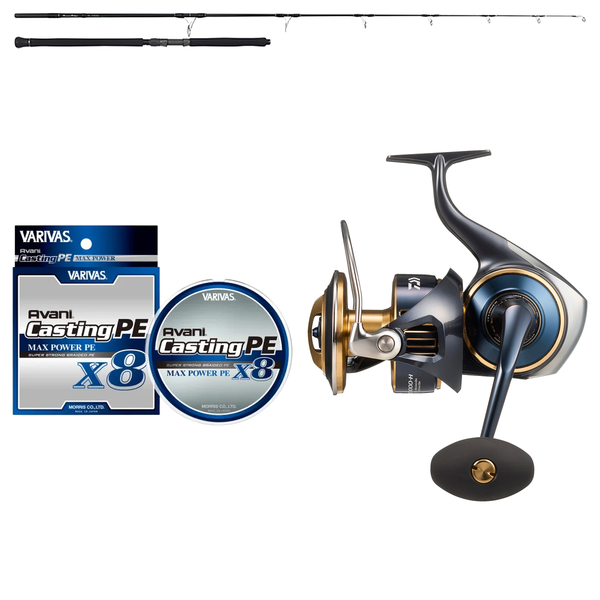 Daiwa - 25 SALTIGA 20000-H + Ripple Fisher - OceanRidge LongCast GT82 Nano Topwater Combo