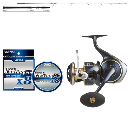 Daiwa - 25 SALTIGA 8000-H + Yamaga Blanks - BlueSniper 76/4 RGD-MODE Topwater Combo