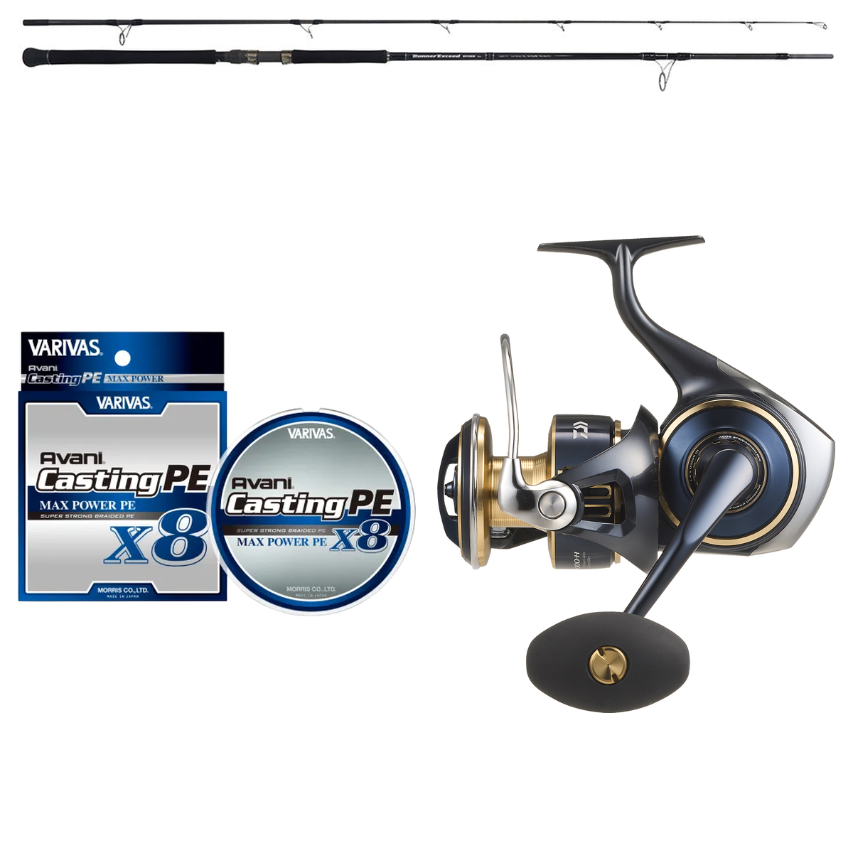 Daiwa - 25 SALTIGA 8000-H + Ripple Fisher - RunnerExceed 911MH Nano Topwater Shorecasting Combo