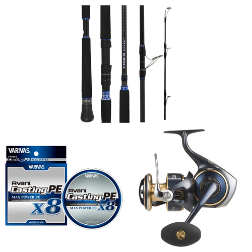 Daiwa - 25 SALTIGA 8000-H + Samurai - X-Tracta StickBait 7'6 PE4 Topwater Combo