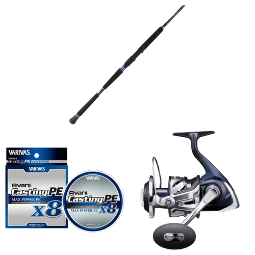 Shimano - 21 TWIN POWER SW 14000XG + Samurai - X-Tracta Pop 7'6 PE6 Topwater Combo