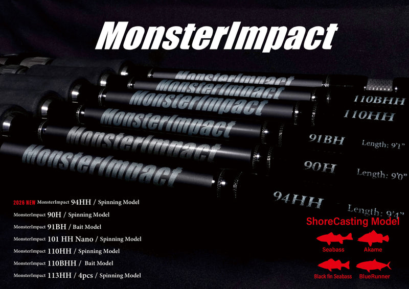 Ripple Fisher - MonsterImpact 113HH 4pc Spinning Rod