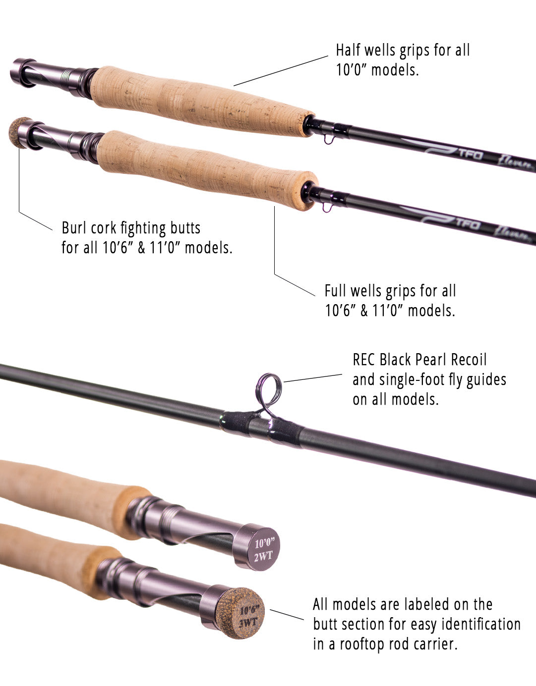 TFO - Elevare Rod w/ Case 4pc