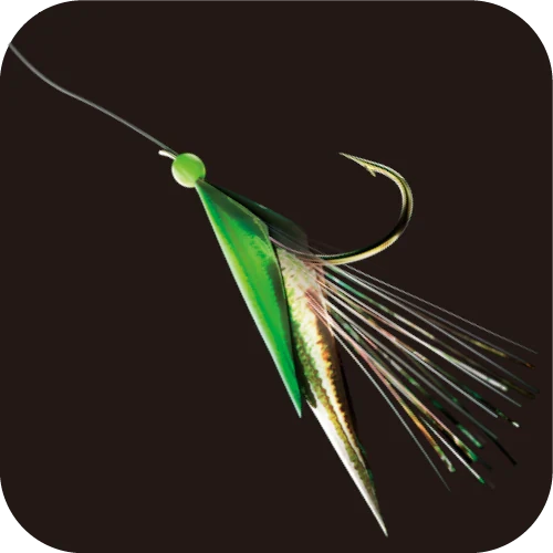 Hayabusa Sabiki EX132 Double Glow Fish Skin - Luminous Rig