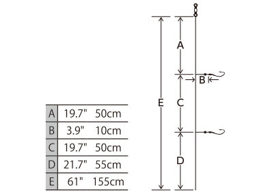 Hayabusa - Snapper Paternoster Rig: Circle Holographic & Green Flasher