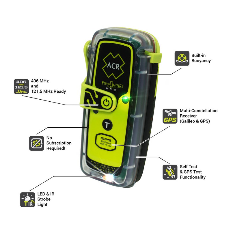 Hutchwilco - ResQLink™ 406 MHz GPS Buoyant PLB-400