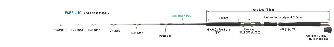 Zenaq - FOKEETO FS56-J10 IKARI Spinning Rod