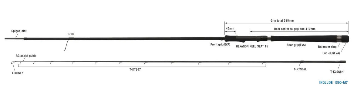Zenaq Inqlude IS90-M7 Jaw Breaker Jigging Rod | Premium | NZ