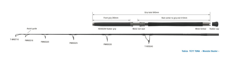 Zenaq - Tobizo Monster Buster TC77 Tuna Topwater Rod