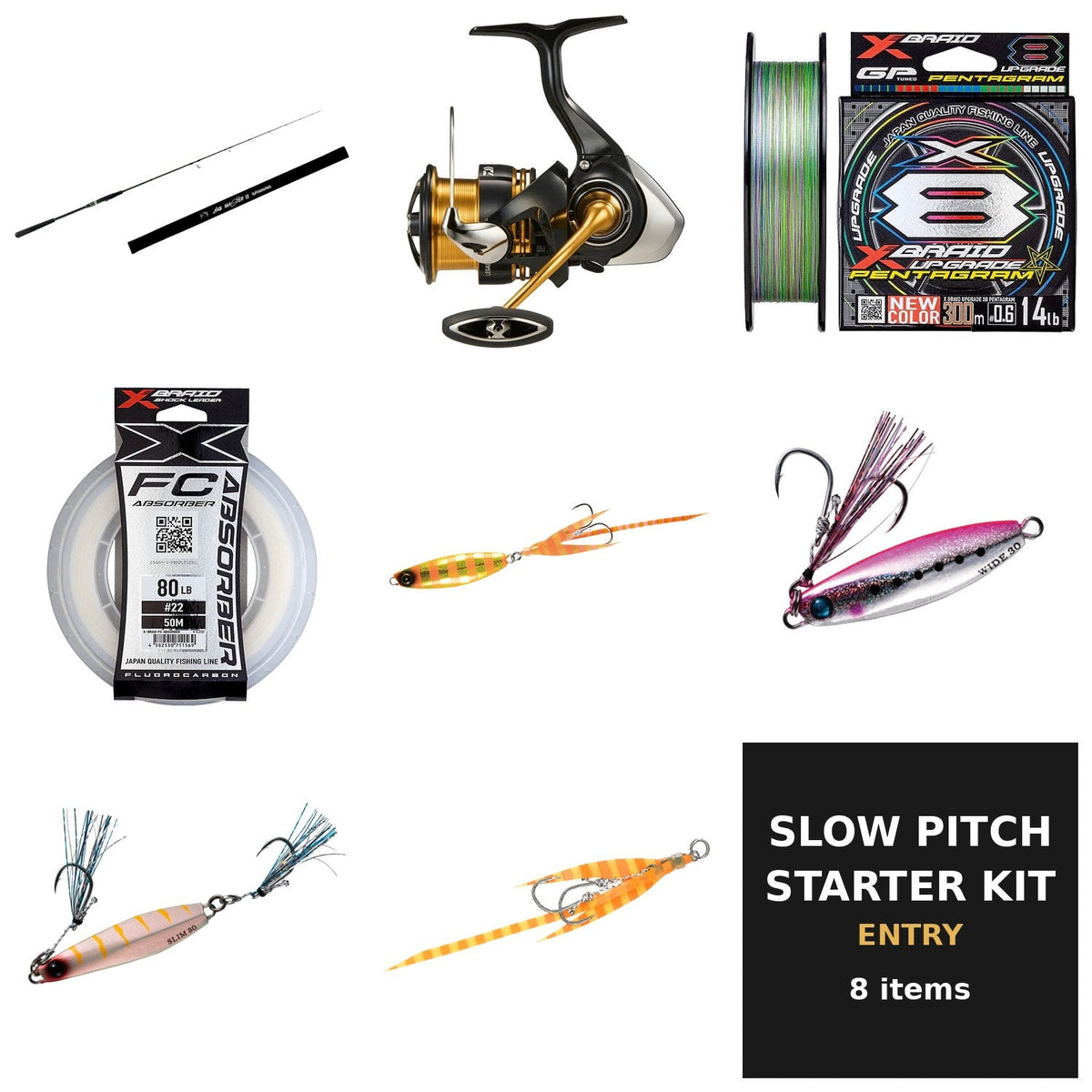 Slow Pitch Starter Kit - Entry: the 8 items in the kit