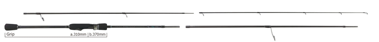Yamaga Blanks - BlueCurrent Wizy 710 Ajing Rod (4 Piece)