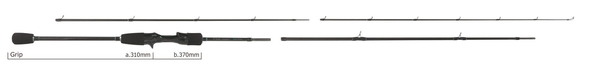 Yamaga Blanks - BlueCurrent Wizy 72B Ajing Rod (4 Piece)