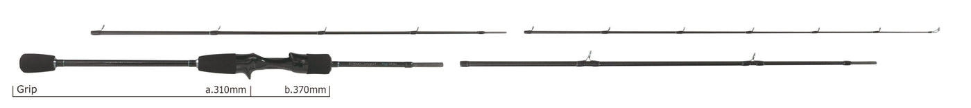 Yamaga Blanks - BlueCurrent Wizy 72B Ajing Rod (4 Piece)
